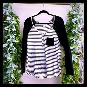 Stripe baseball T